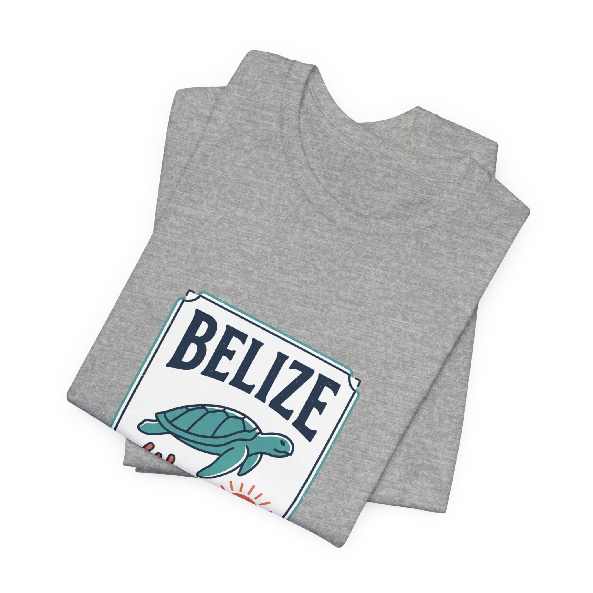 Belize Caribbean Coast T-Shirt | Turtle Coral Vintage Travel Poster