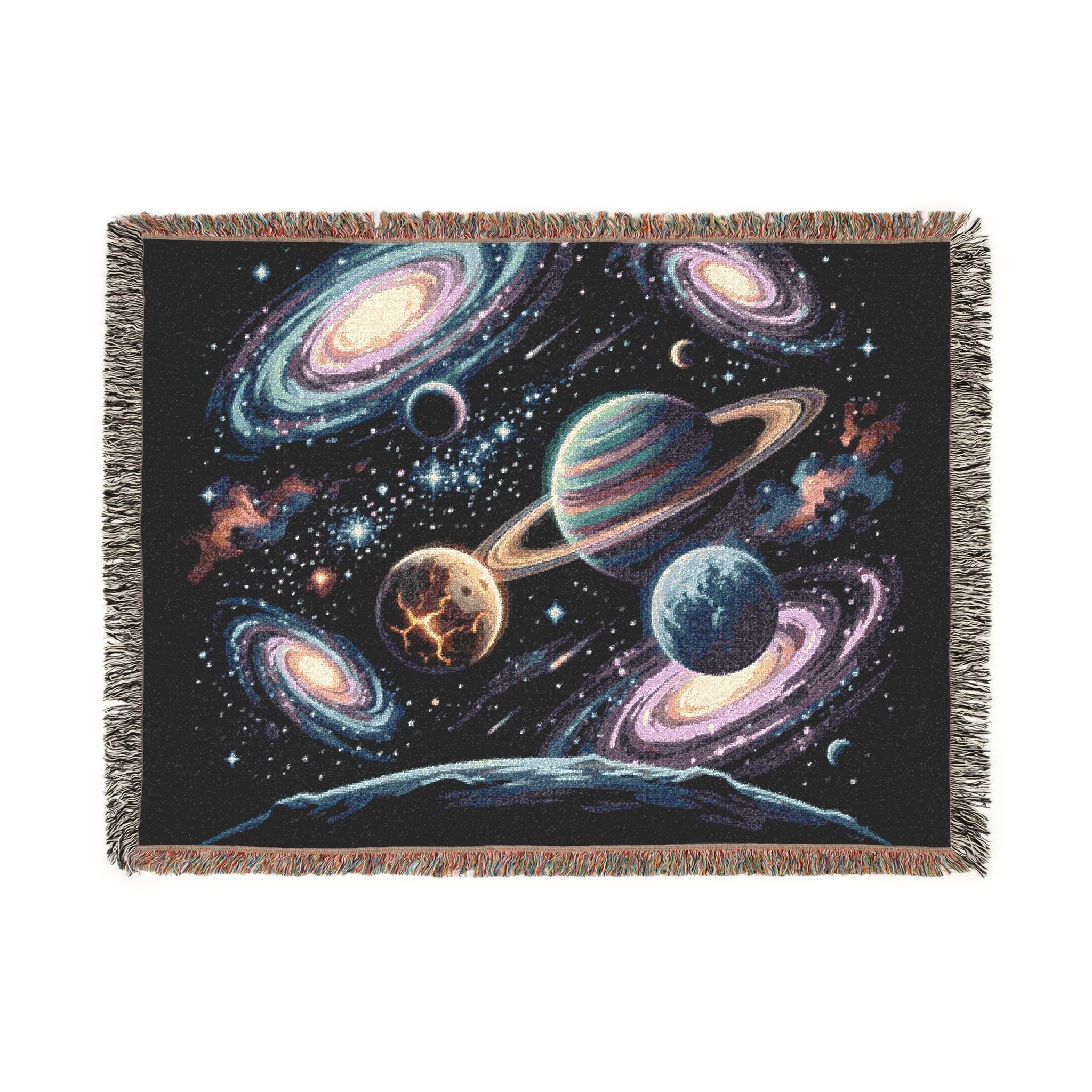 GALAXIES Woven Blanket