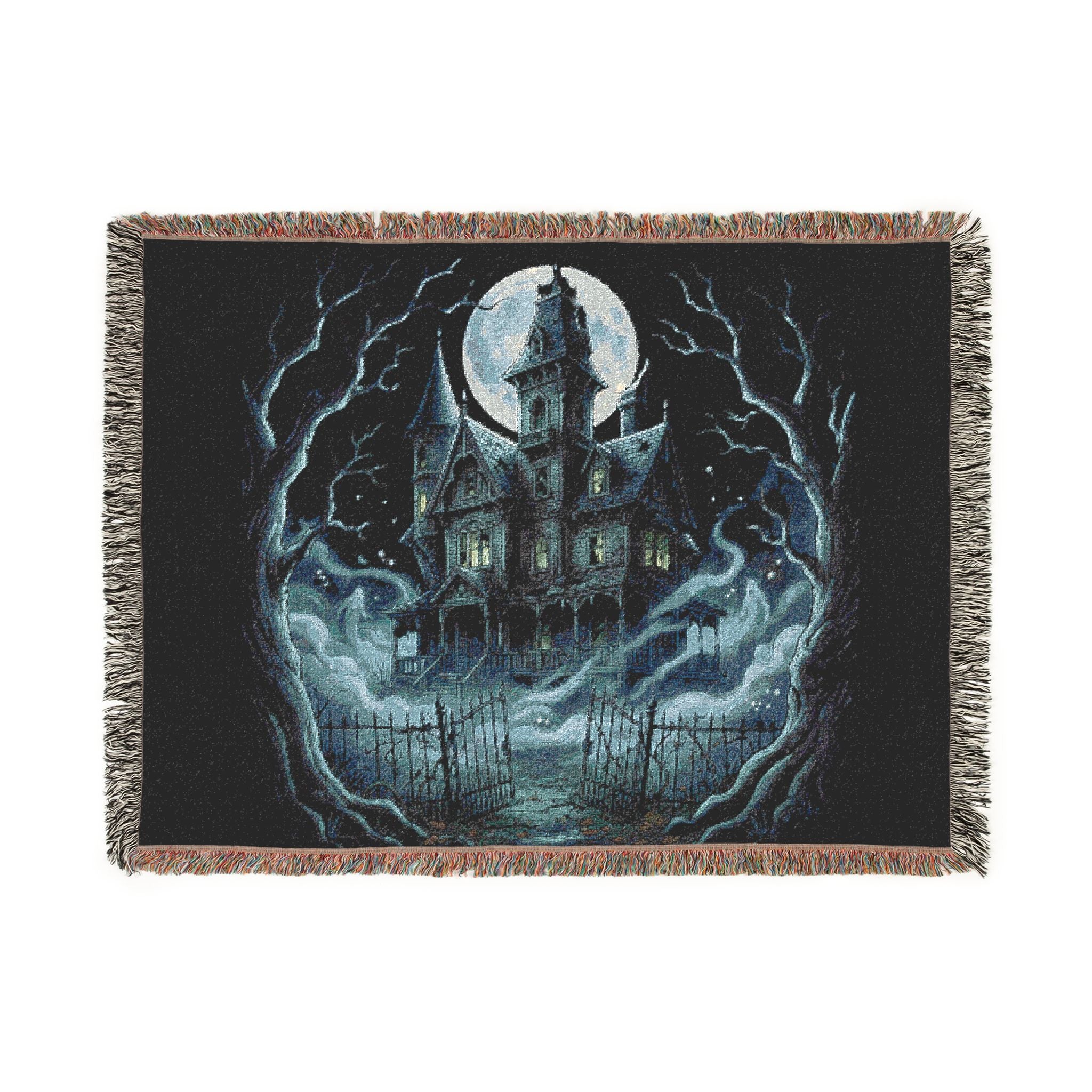 HAUNTED HOUSE Woven Blanket