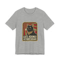 Cats Against Authoritarians T‑Shirt | Progressive Political Statement, Retro Protest Art