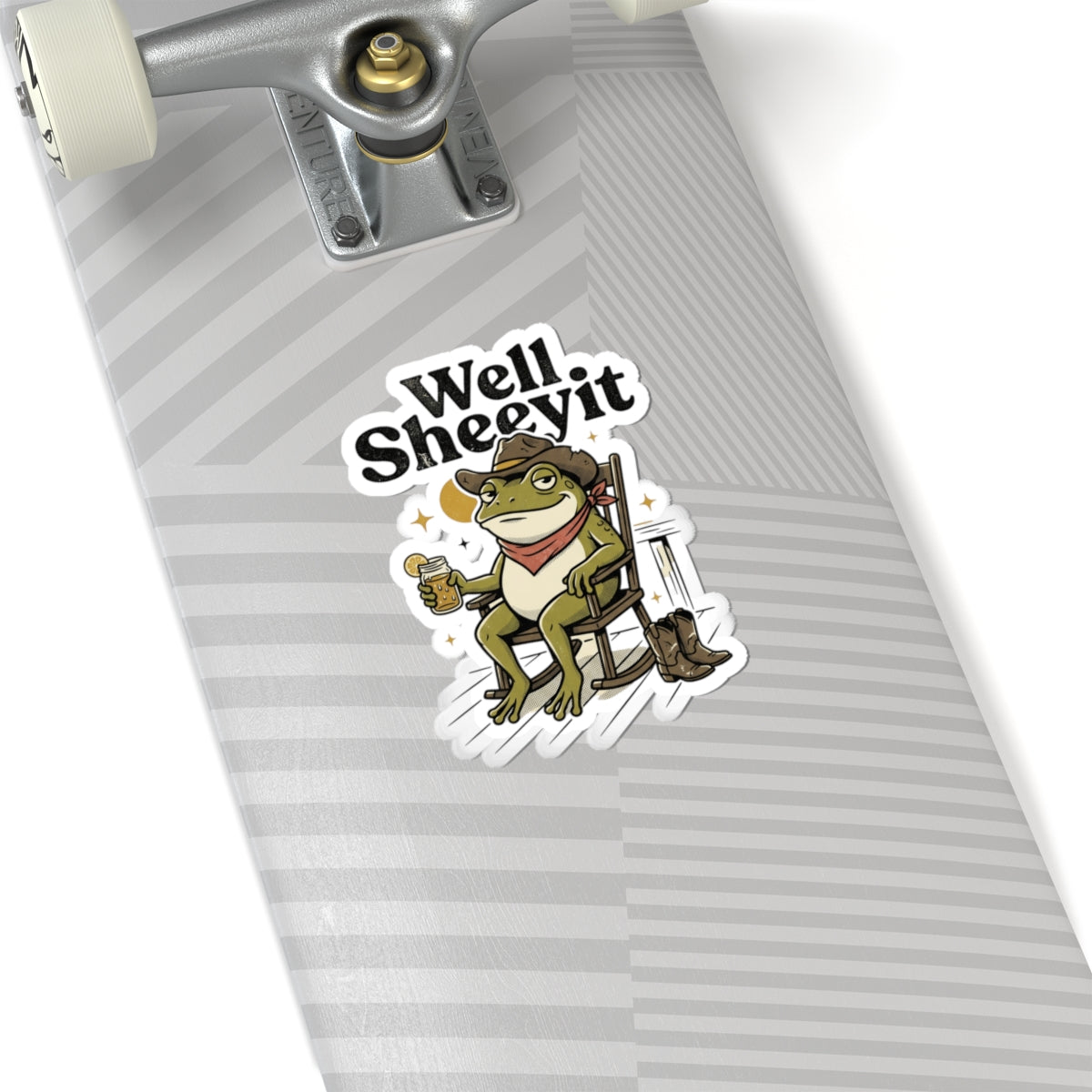 Well Sheeyit Frog Sticker | Vintage Southern, Western Retro Distressed