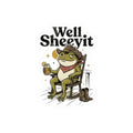 Well Sheeyit Frog Sticker | Vintage Southern, Western Retro Distressed