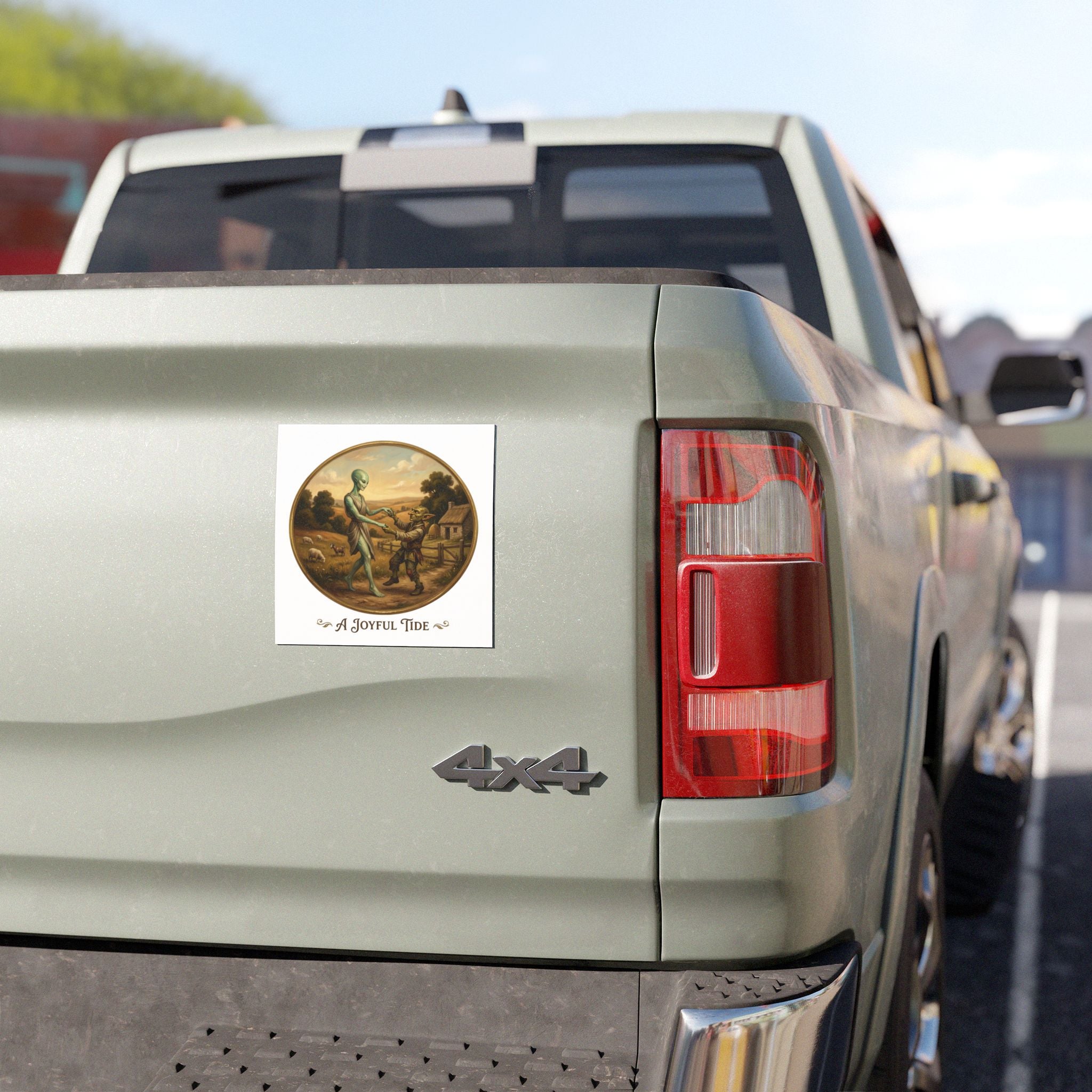 Alien and goblin Car Magnet