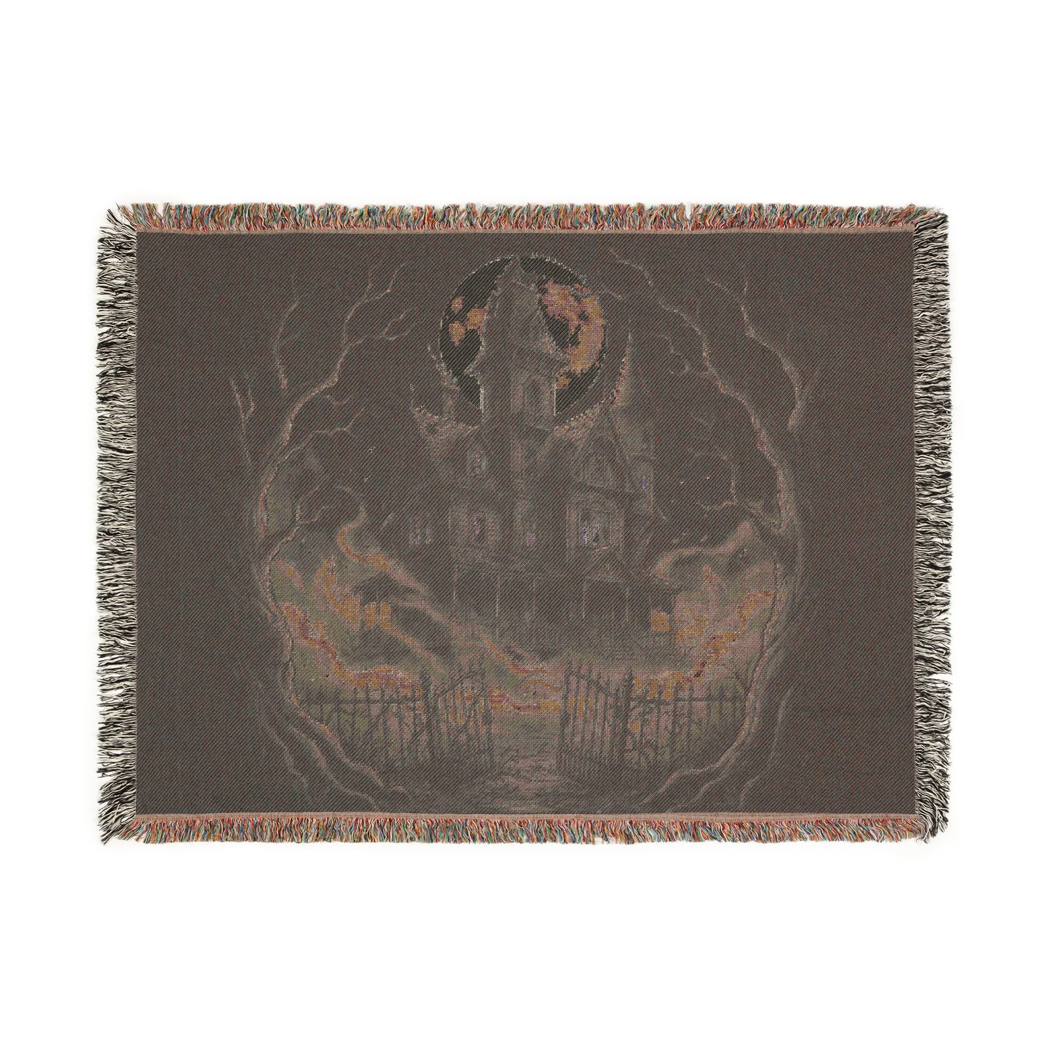 HAUNTED HOUSE Woven Blanket
