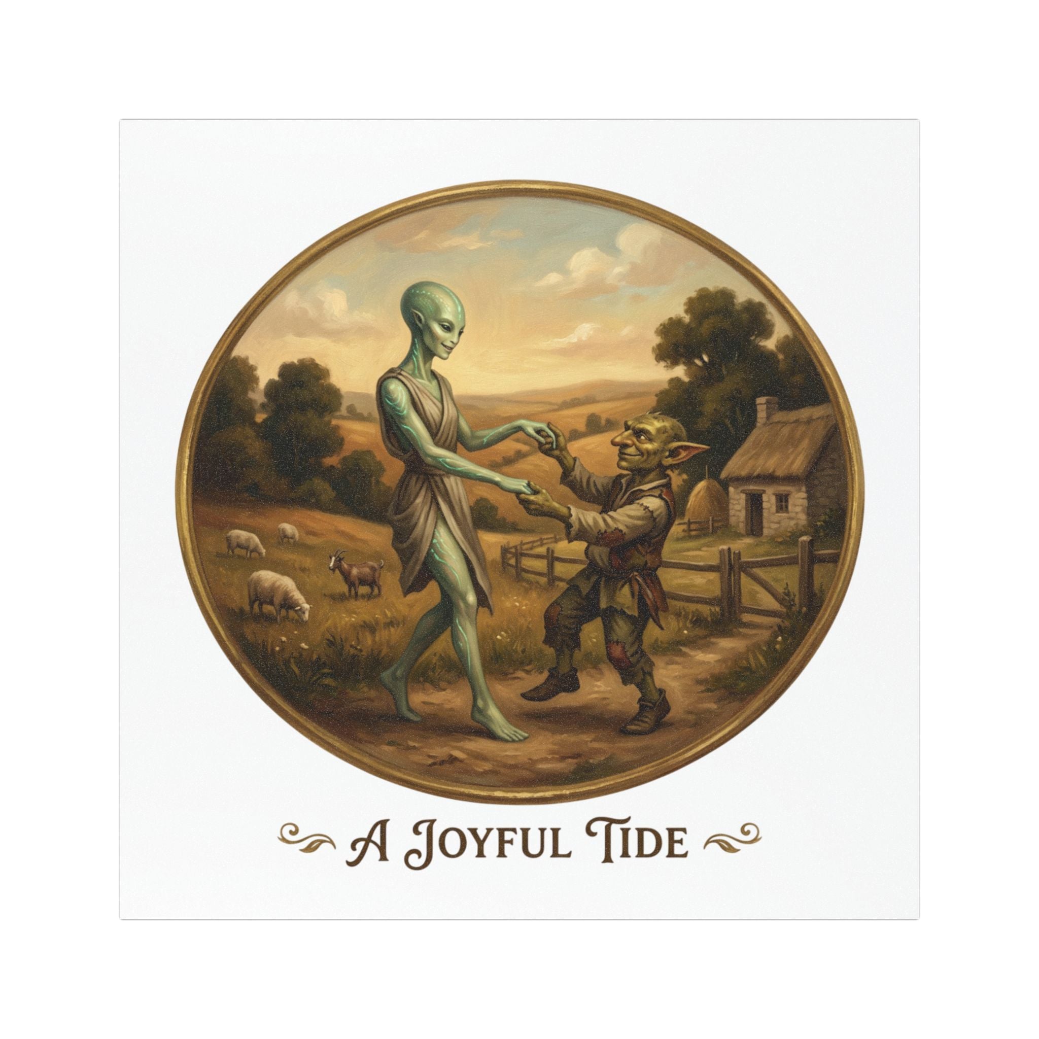 Alien and goblin Car Magnet