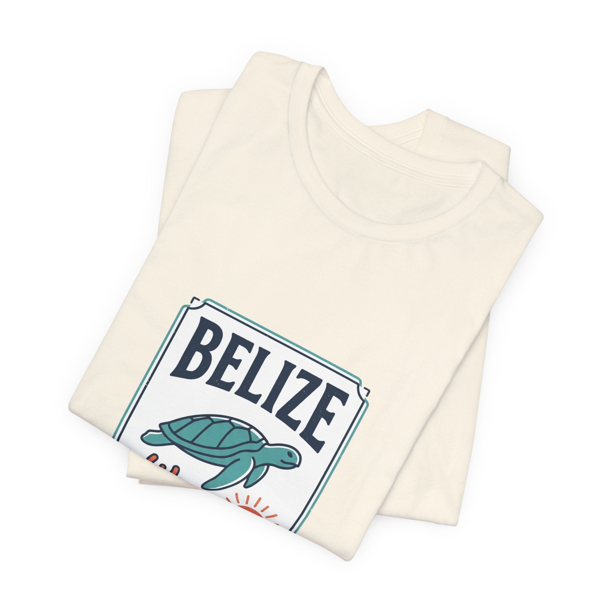 Belize Caribbean Coast T-Shirt | Turtle Coral Vintage Travel Poster
