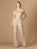 Beaded Off Shoulder Jumpsuit