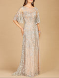 Lara 33277 - Cape Sleeve Mother's Gown