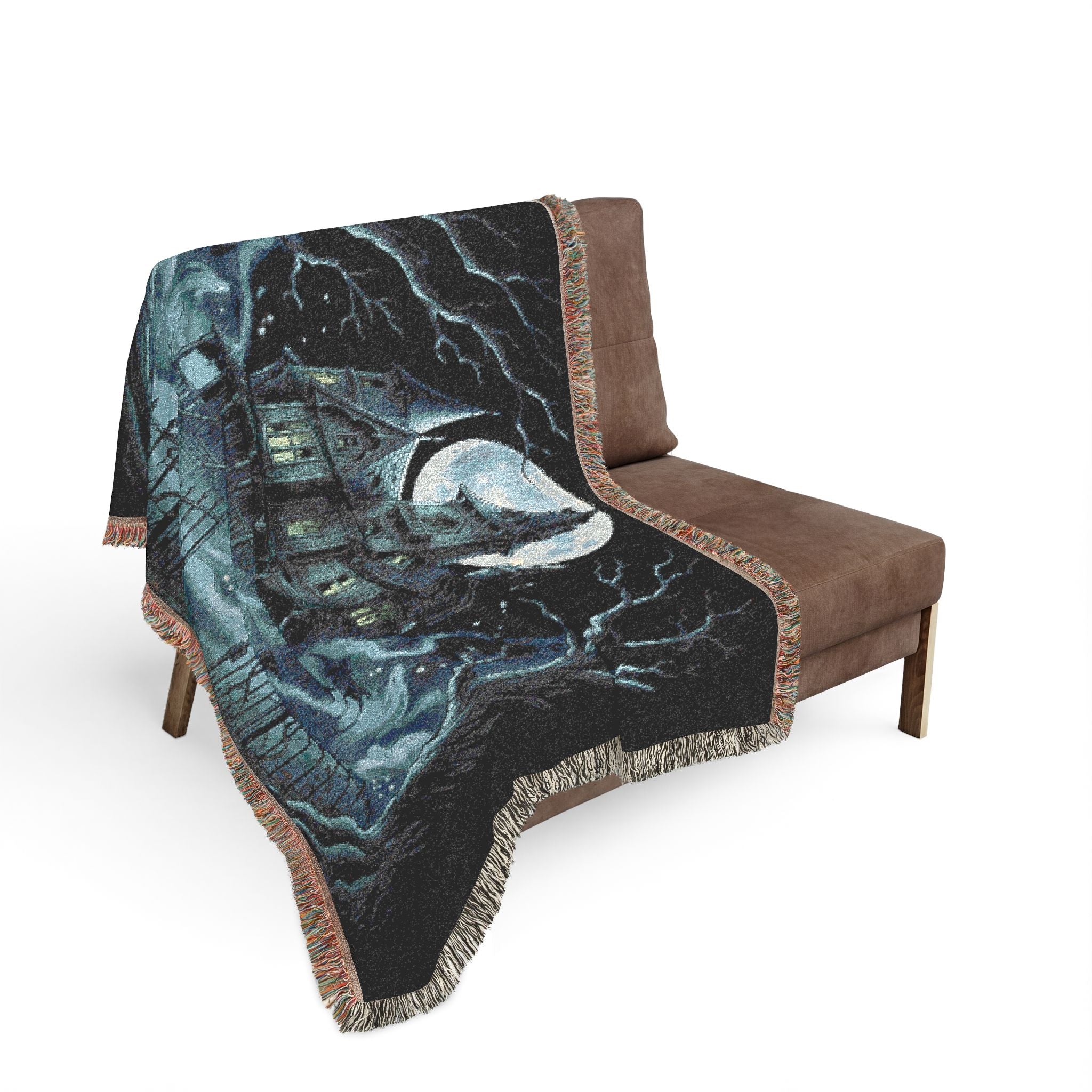 HAUNTED HOUSE Woven Blanket