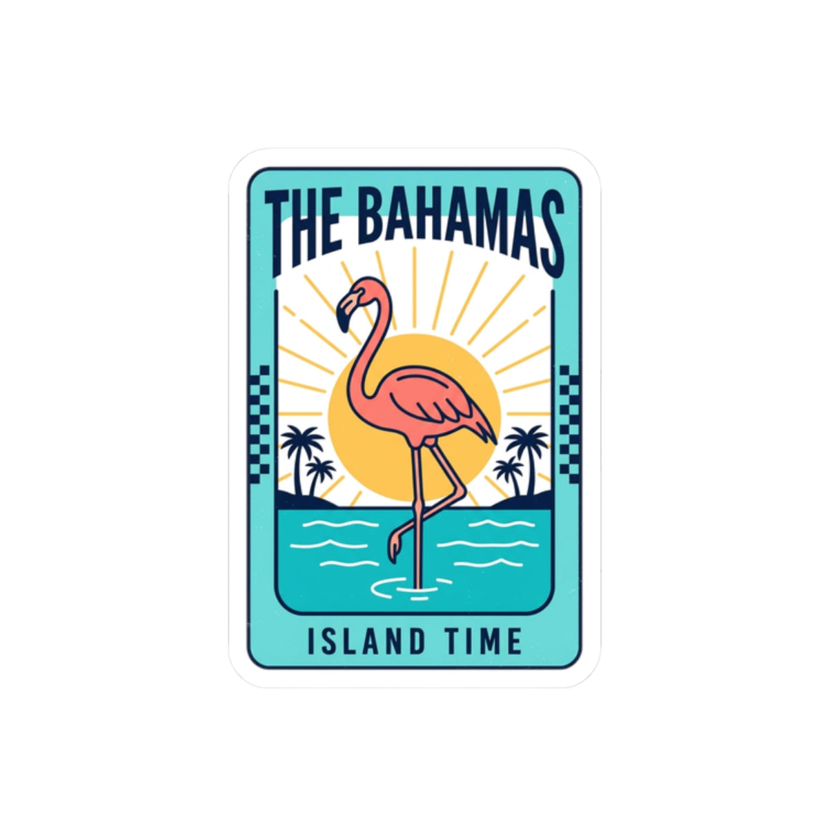 Bahamas Flamingo Sticker | Caribbean Heritage, Island Time