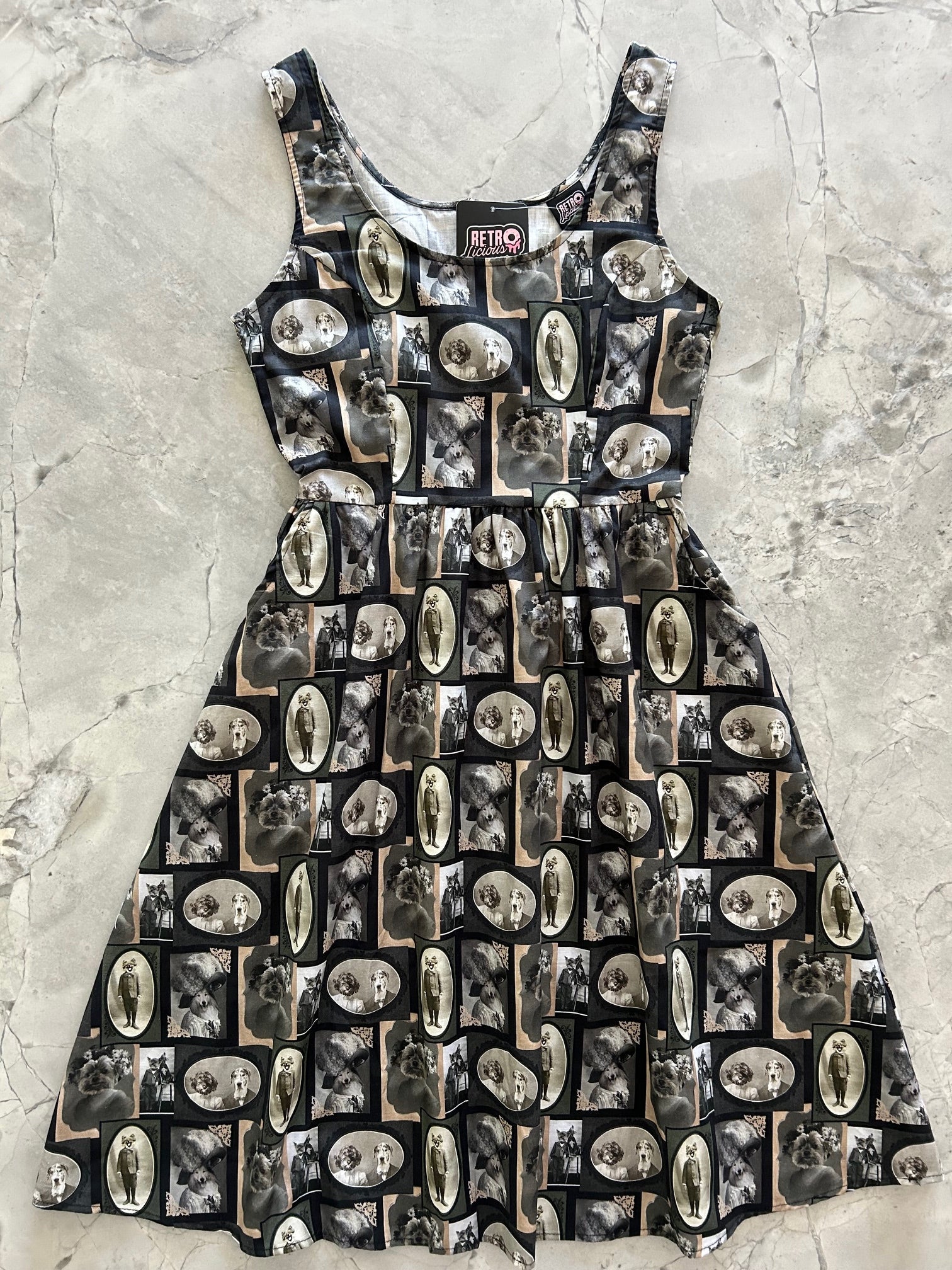 Dapper Dogs Fit & Flare Dress - Small only, 1 left!