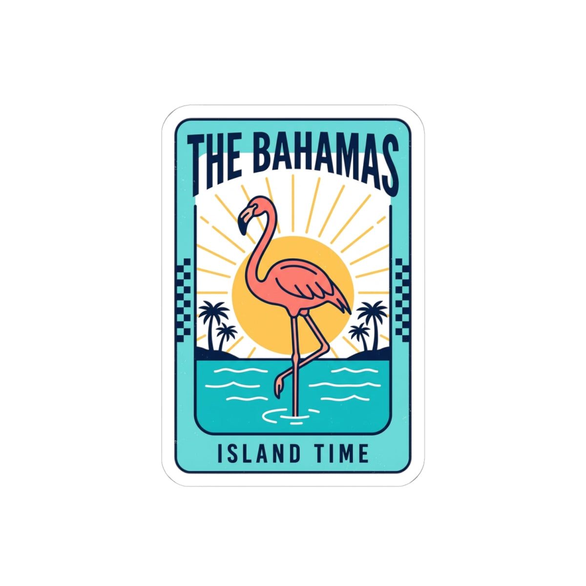 Bahamas Flamingo Sticker | Caribbean Heritage, Island Time