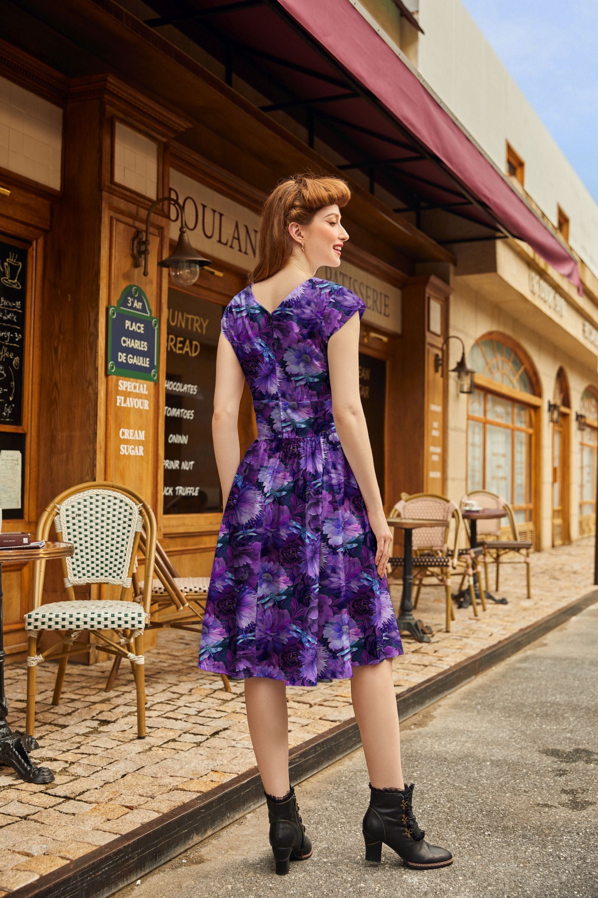 Dragonfly Floral Greta Dress