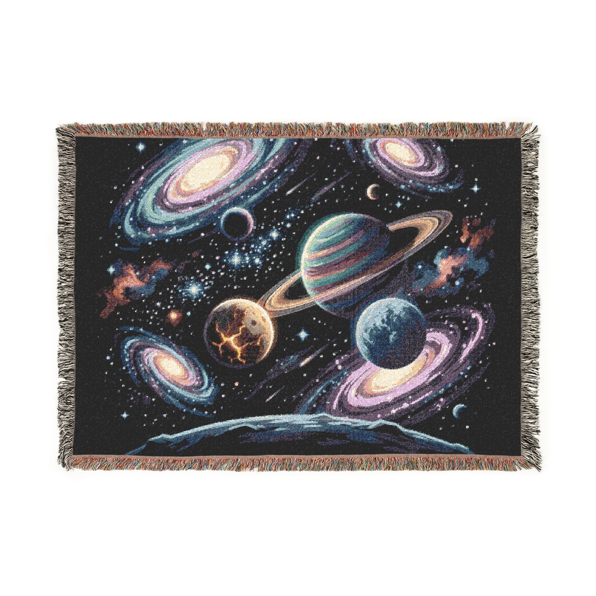 GALAXIES Woven Blanket
