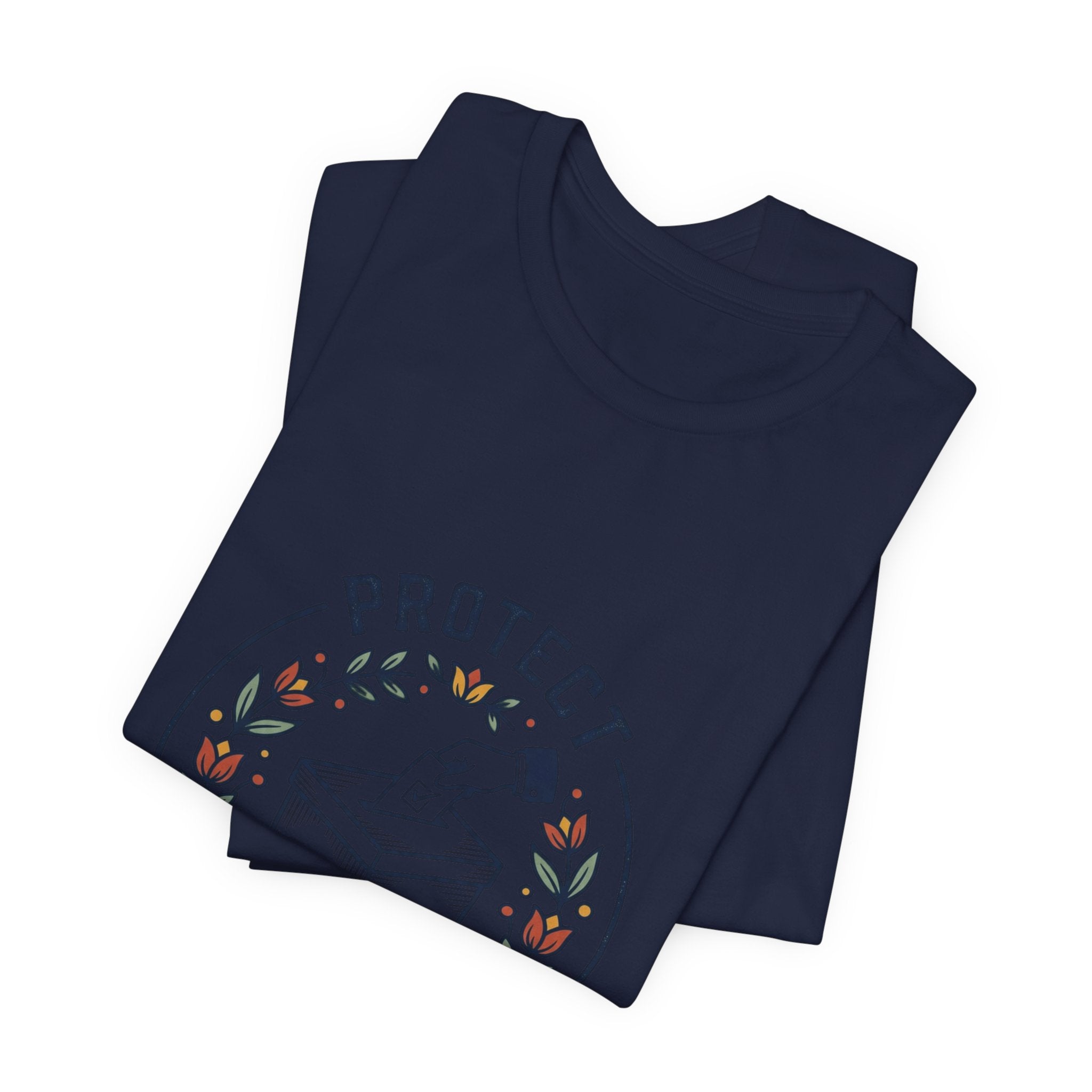 Protect Voting Rights T‑Shirt | Progressive Political Statement, Retro Floral Vote Design