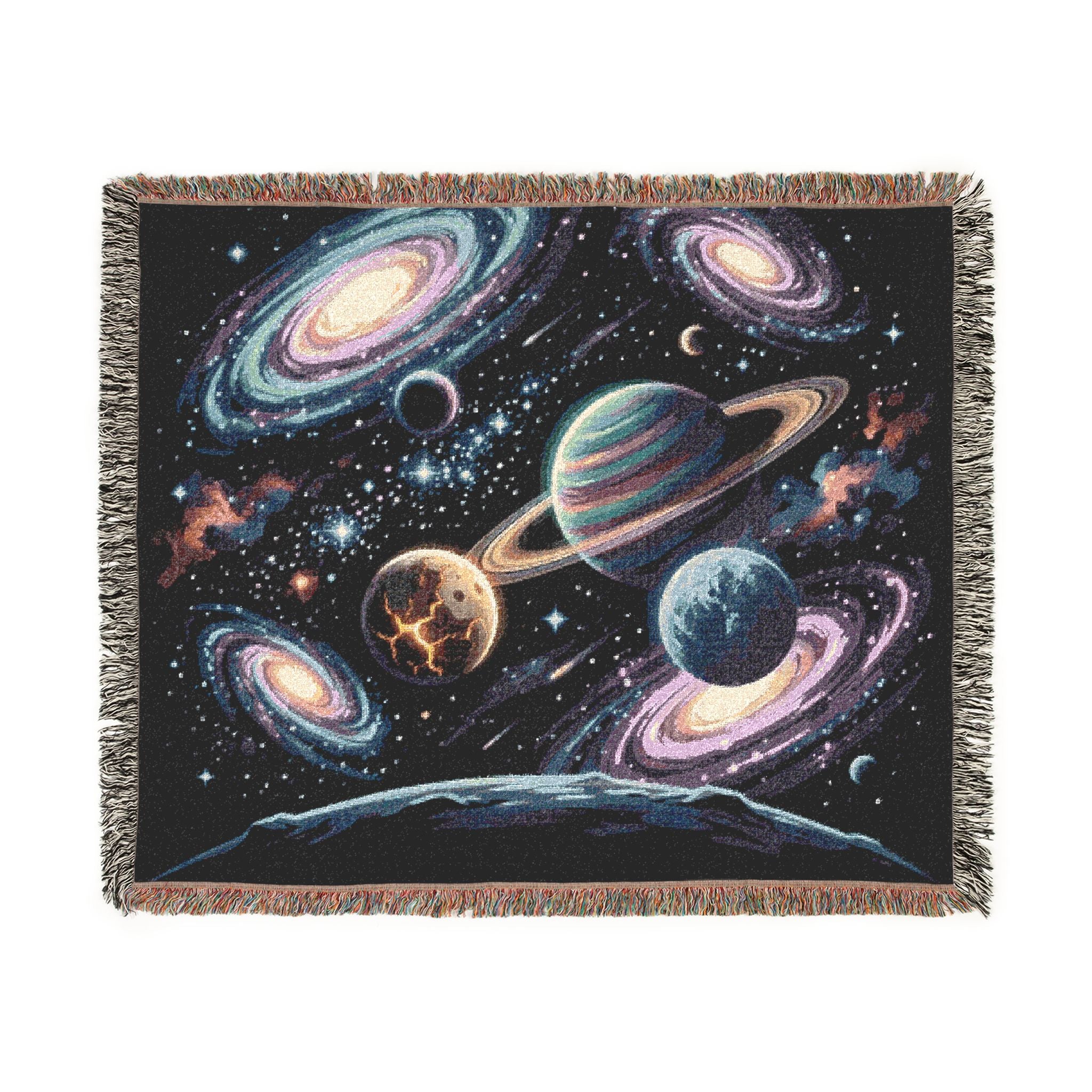 GALAXIES Woven Blanket