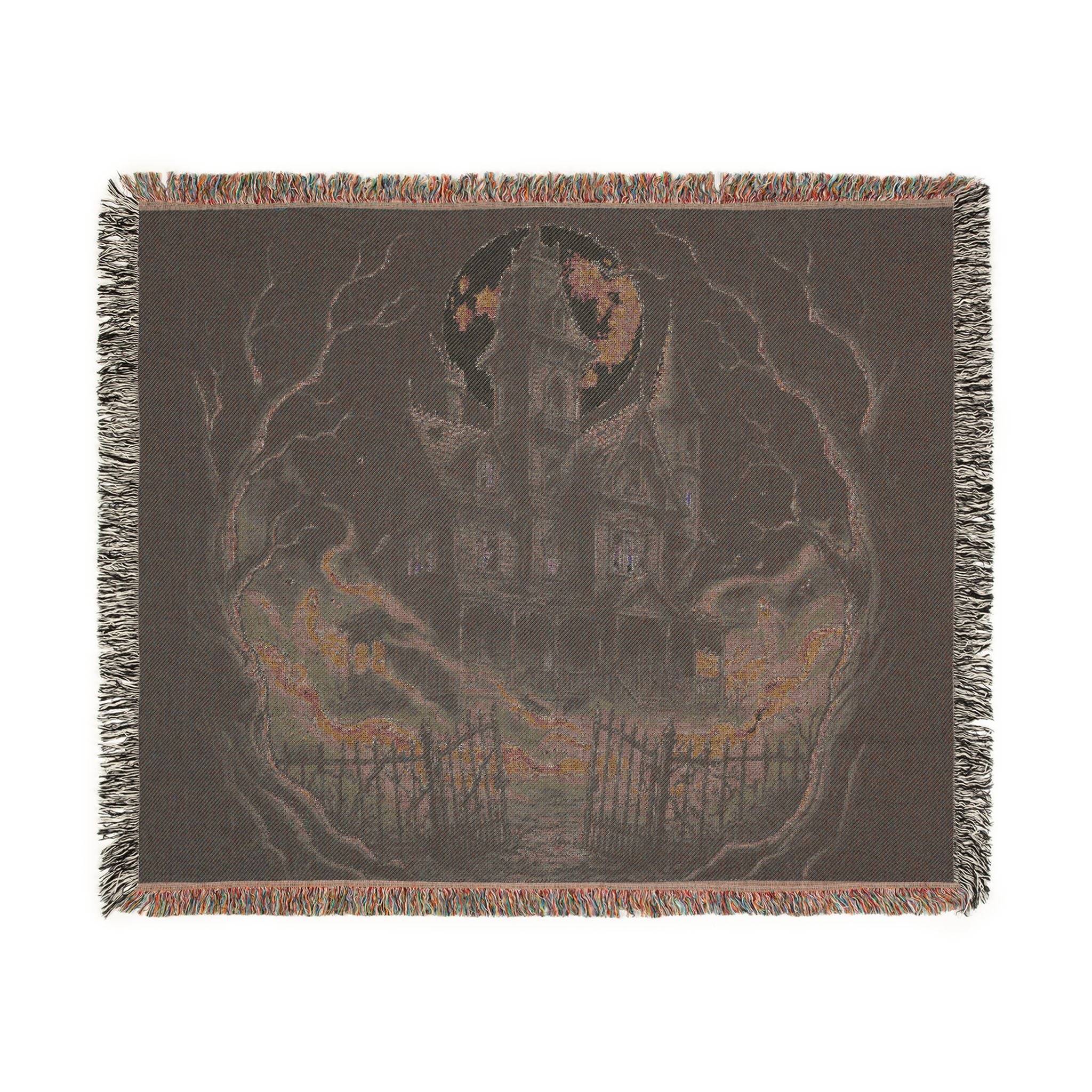 HAUNTED HOUSE Woven Blanket