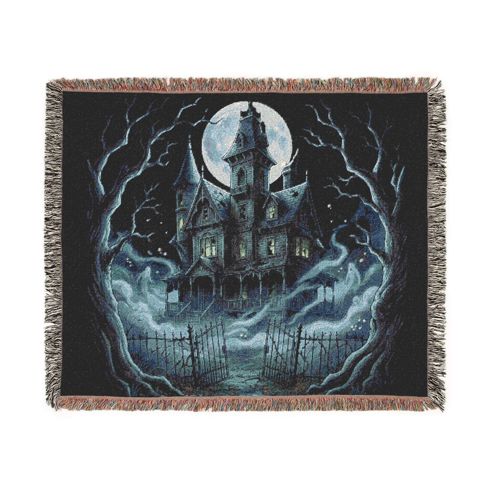HAUNTED HOUSE Woven Blanket