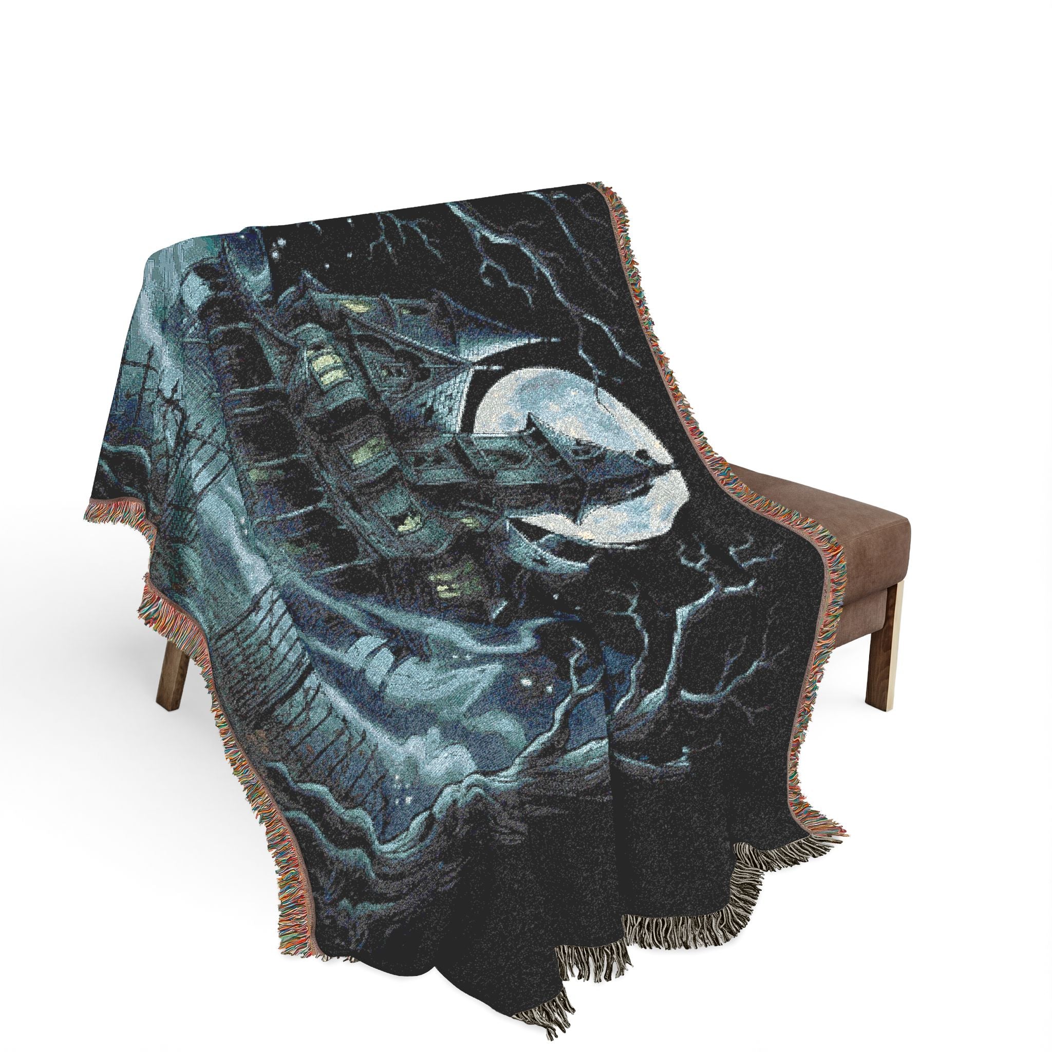 HAUNTED HOUSE Woven Blanket