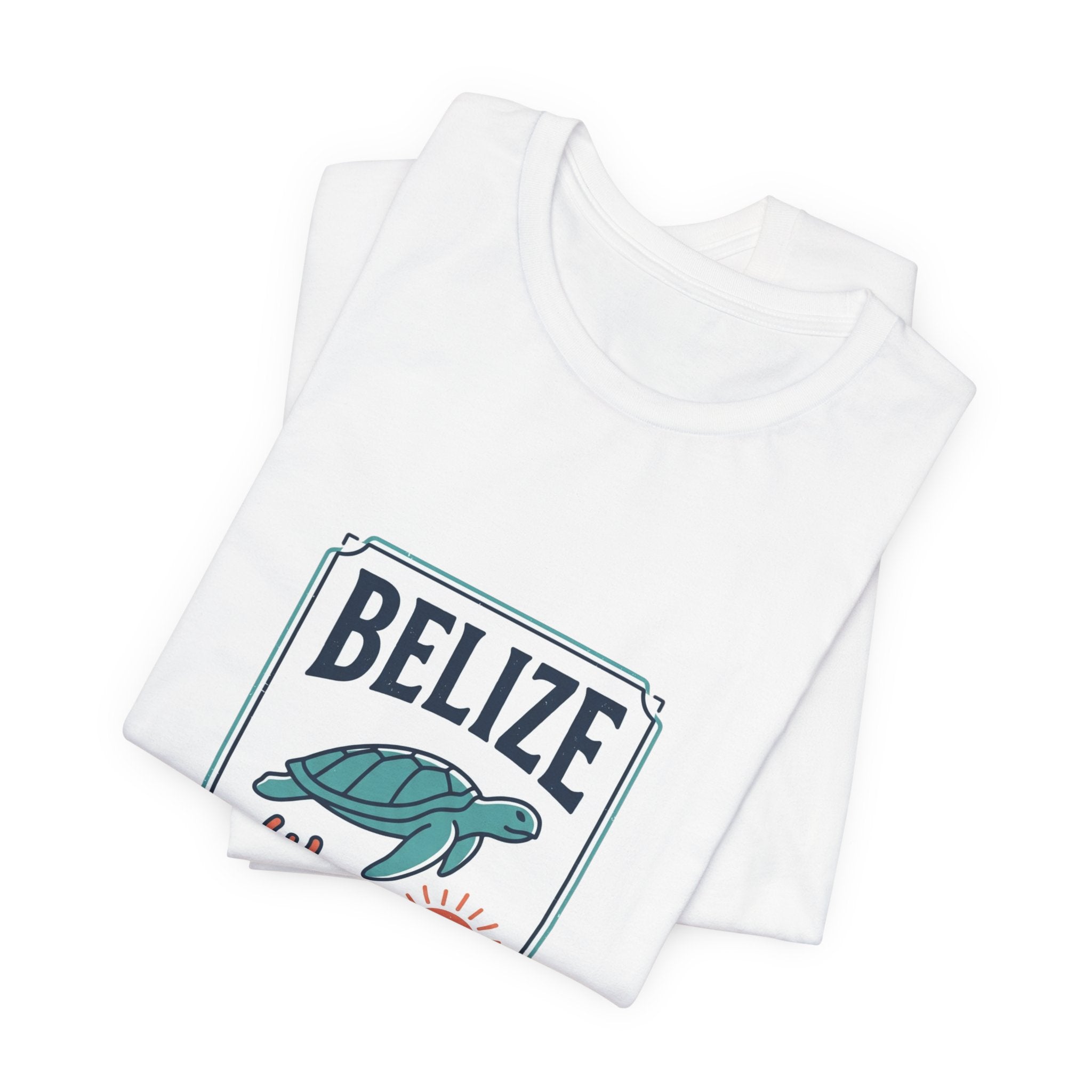 Belize Caribbean Coast T-Shirt | Turtle Coral Vintage Travel Poster