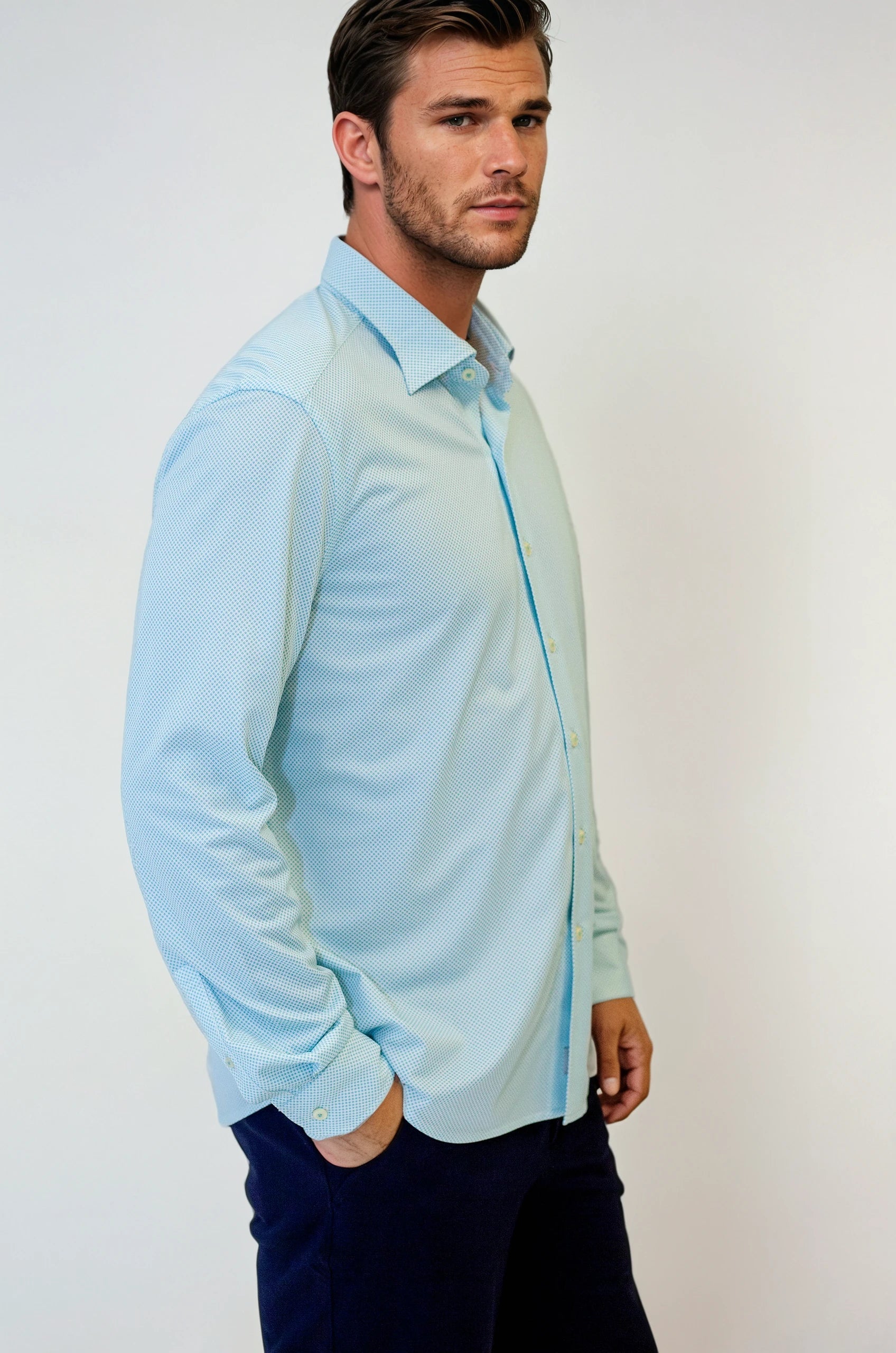 Studio Dot Dress Shirt 2-Pack - Blue/Teal