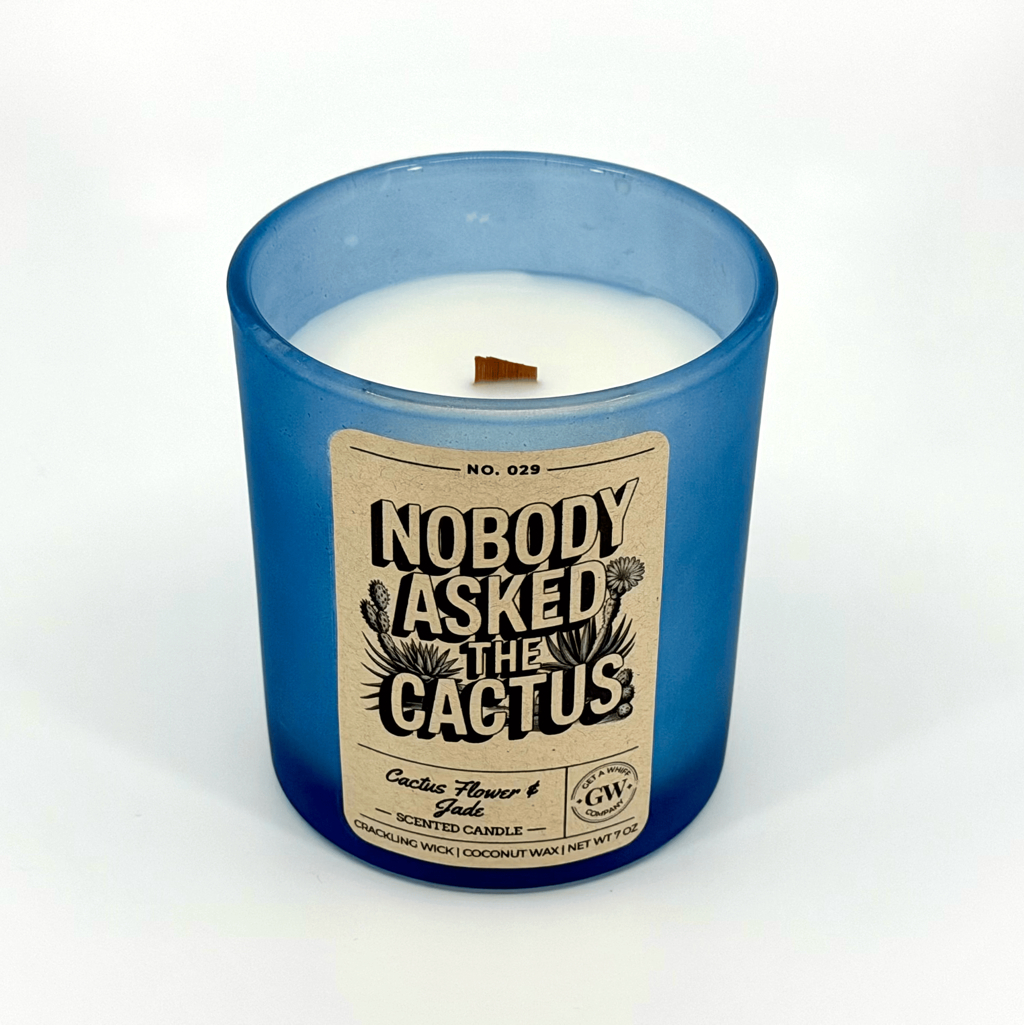 Nobody Asked the Cactus — Cactus Flower & Jade Candle