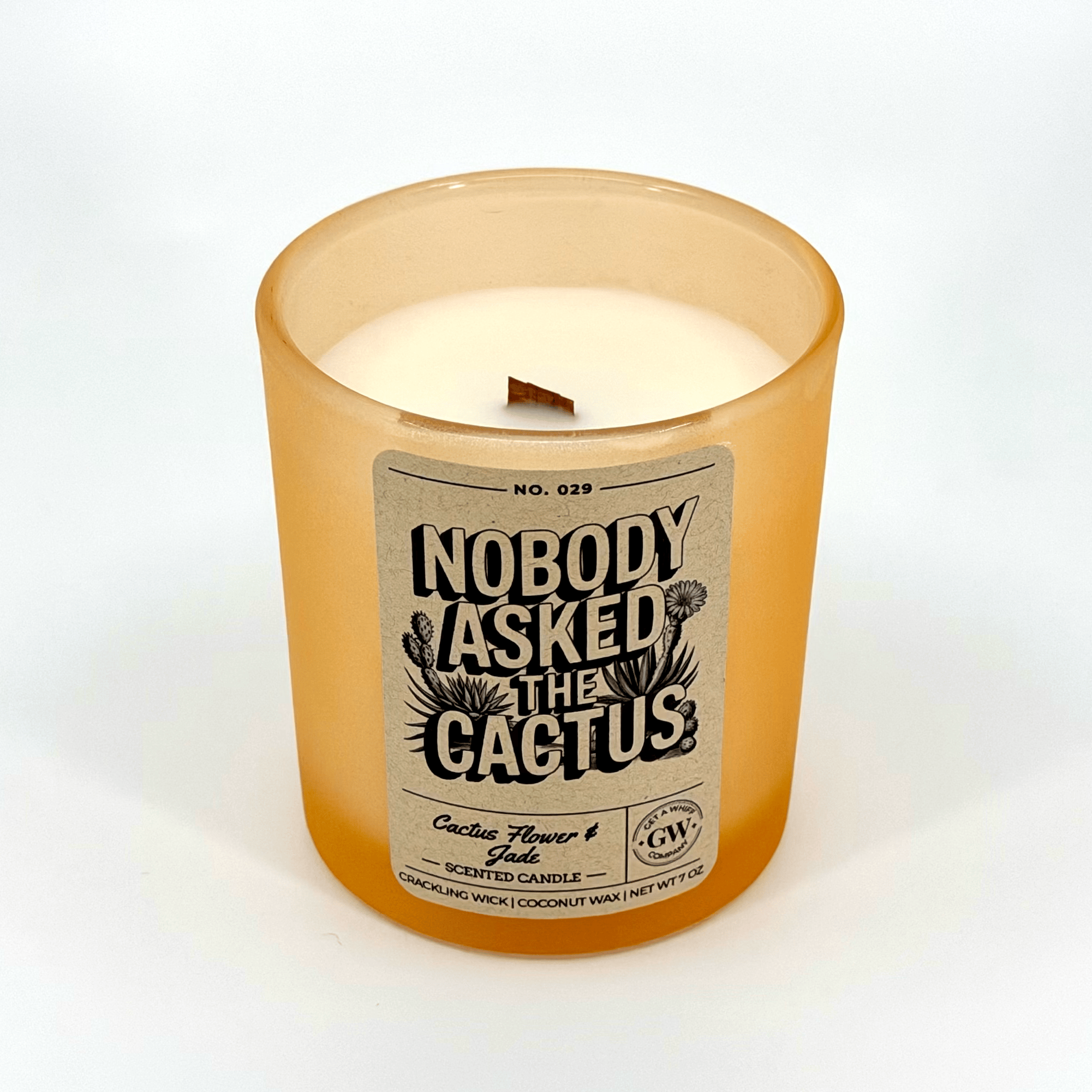 Nobody Asked the Cactus — Cactus Flower & Jade Candle
