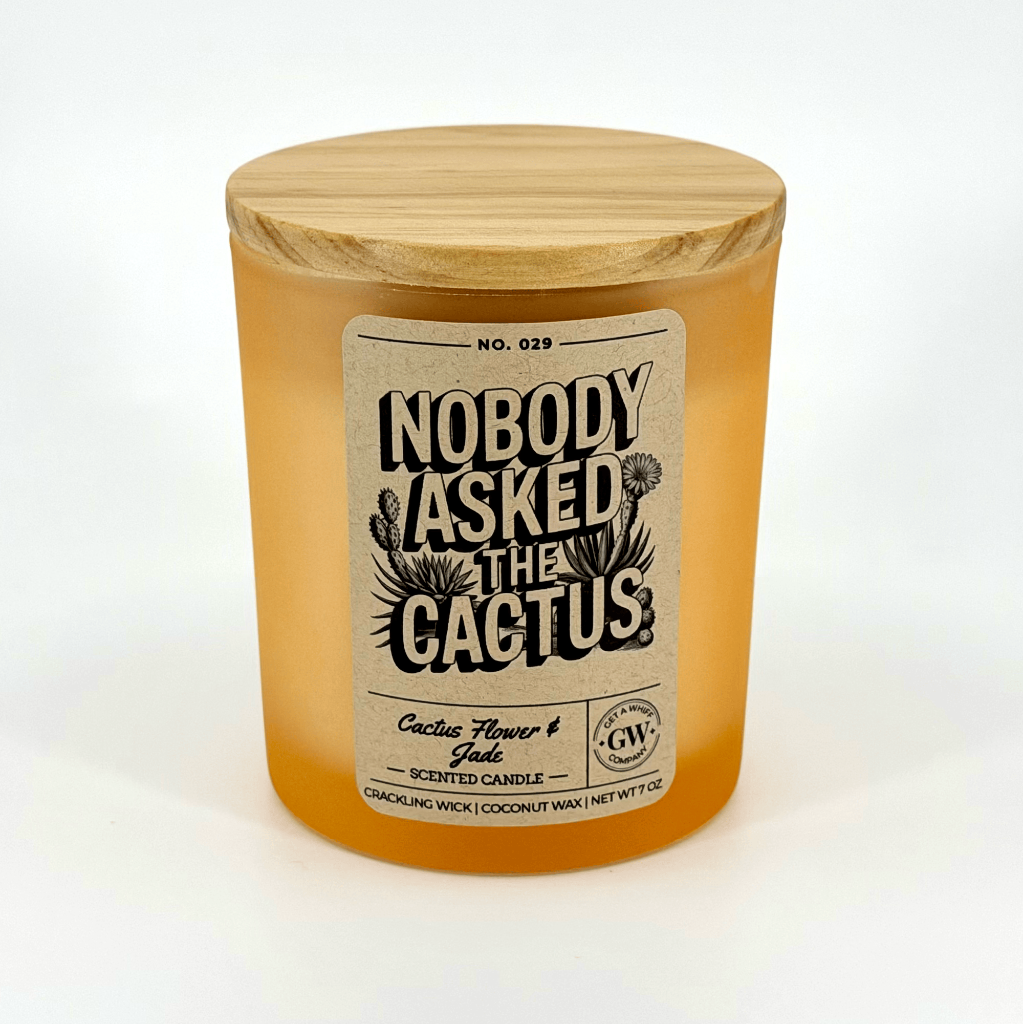 Nobody Asked the Cactus — Cactus Flower & Jade Candle